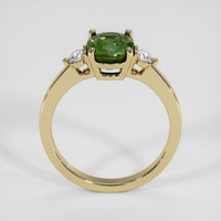 2.18 Ct. Green Sapphire Ring, 18K Yellow Gold 3