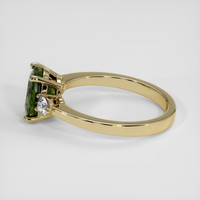 2.18 Ct. Green Sapphire Ring, 18K Yellow Gold 4
