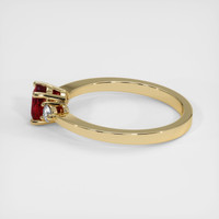 0.79 Ct. Ruby Ring, 18K Yellow Gold 4