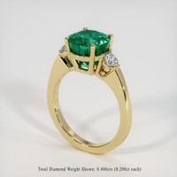 4.18 Ct. Emerald Ring, 18K Yellow Gold 2