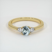 0.72 Ct. Sapphire Ring, 18K Yellow Gold 1