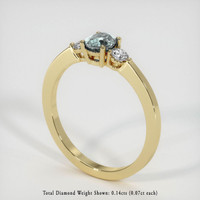 0.72 Ct. Sapphire Ring, 18K Yellow Gold 2