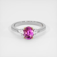 2.02 Ct. Pink Sapphire Ring, 18K Yellow & White 1