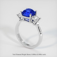 4.05 Ct. Blue Sapphire Ring, Platinum 950 2