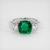 2.62 Ct. Emerald Ring, Platinum 950 1