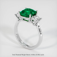 2.62 Ct. Emerald Ring, Platinum 950 2
