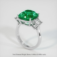 6.85 Ct. Emerald Ring, Platinum 950 2
