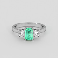 0.79 Ct. Emerald Ring, Platinum 950 1
