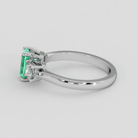 0.79 Ct. Emerald Ring, Platinum 950 4