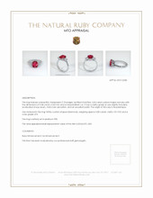 Ruby Ring 4.04 Ct., Platinum 950 Appraisal