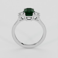 3.41 Ct. Bluish Green Sapphire Ring, Platinum 950 3
