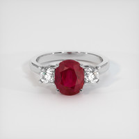 2.75 Ct. Ruby Ring, Platinum 950 1