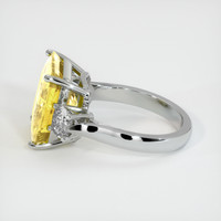 10.07 Ct. Yellow Sapphire Ring, Platinum 950 4