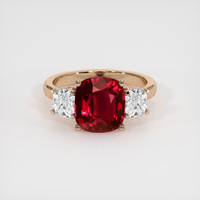4.11 Ct. Ruby Ring, 14K Rose Gold 1