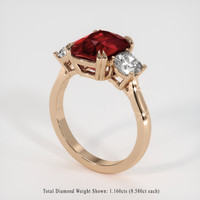 5.46 Ct. Ruby Ring, 14K Rose Gold 2