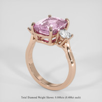 5.24 Ct. Pink Sapphire Ring, 18K Rose Gold 2