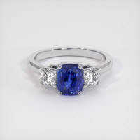 2.31 Ct. Blue Sapphire Ring, 10K White Gold 1