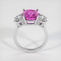 5.12 Ct. Purplish Pink Sapphire Ring, 10K White Gold 3