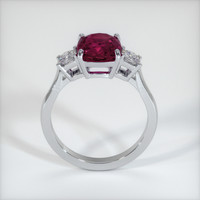 4.11 Ct. Purplish Red Ruby Ring, 10K White Gold 3