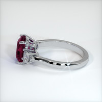 4.11 Ct. Purplish Red Ruby Ring, 10K White Gold 4