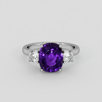 4.07 Ct. Color Change Sapphire Ring, 10K White Gold 1