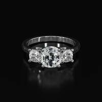 1.79 Ct. Green Sapphire Ring, 10K White Gold 1