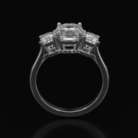 1.79 Ct. Green Sapphire Ring, 10K White Gold 3