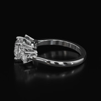 1.79 Ct. Green Sapphire Ring, 10K White Gold 4