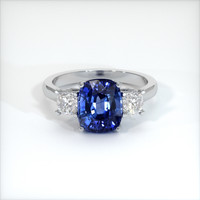 3.66 Ct. Sapphire Ring, 14K White Gold 1