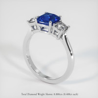 1.57 Ct. Sapphire Ring, 14K White Gold 2