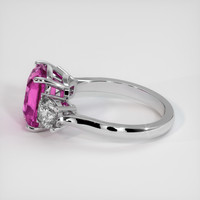 4.19 Ct. Pink Sapphire Ring, 14K White Gold 4
