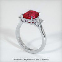 Ruby Ring 4.04 Ct., 14K White Gold Preview