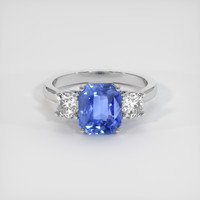 5.06 Ct. Blue Sapphire Ring, 14K White Gold 1