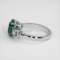 3.10 Ct. Bluish Green Sapphire Ring, 14K White Gold 4