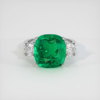 6.85 Ct. Emerald Ring, 18K White Gold 1