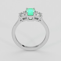 0.79 Ct. Emerald Ring, 18K White Gold 3