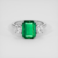 3.97 Ct. Emerald Ring, 18K White Gold 1