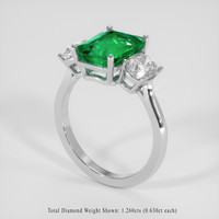 3.97 Ct. Emerald Ring, 18K White Gold 2