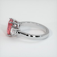 1.96 Ct. Padparadscha Sapphire Ring, 18K White Gold 4