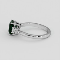 3.41 Ct. Bluish Green Sapphire Ring, 18K White Gold 4