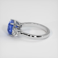 5.06 Ct. Blue Sapphire Ring, 18K White Gold 4