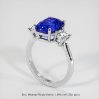 4.10 Ct. Sapphire Ring, 18K White Gold 2