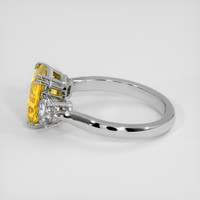 4.03 Ct. Yellow Sapphire Ring, 18K White Gold 4