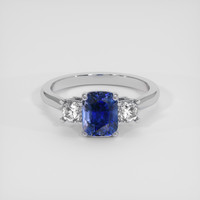 2.99 Ct. Blue Sapphire Ring, 18K White Gold 1