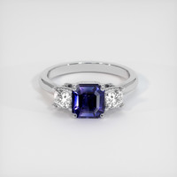1.72 Ct. Blue Sapphire Ring, 18K White Gold 1