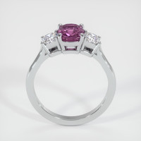 1.37 Ct. Pinkish Purple Sapphire Ring, 18K White Gold 3
