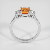2.04 Ct. Orange Sapphire Ring, 18K White Gold 3