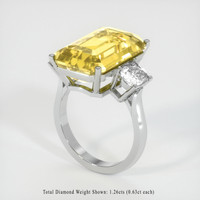 15.91 Ct. Sapphire Ring, 18K White Gold 2