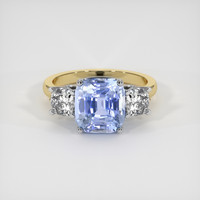 4.01 Ct. Sapphire Ring, 14K White & Yellow 1