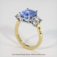 4.01 Ct. Sapphire Ring, 14K White & Yellow 2